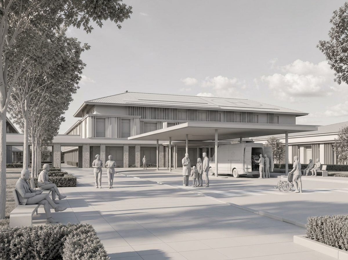 Medical Centre in monochrome