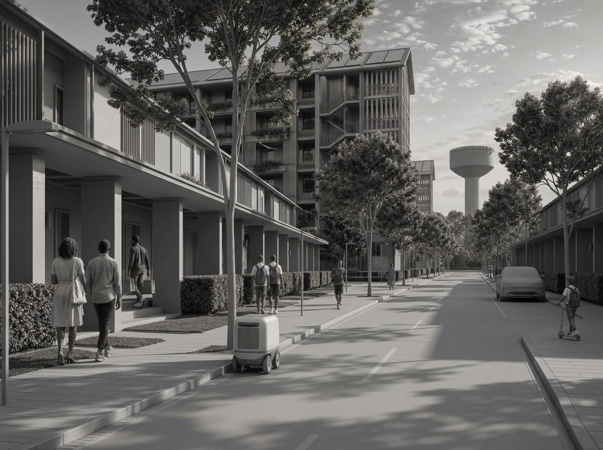 Residential Districts in monochrome