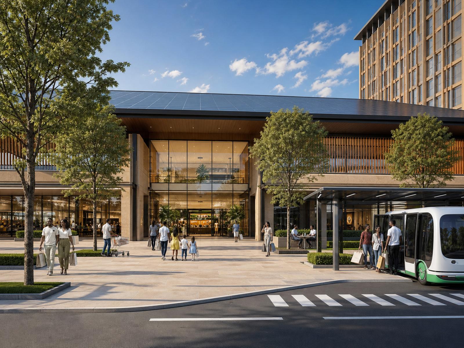 Mall and open-air market